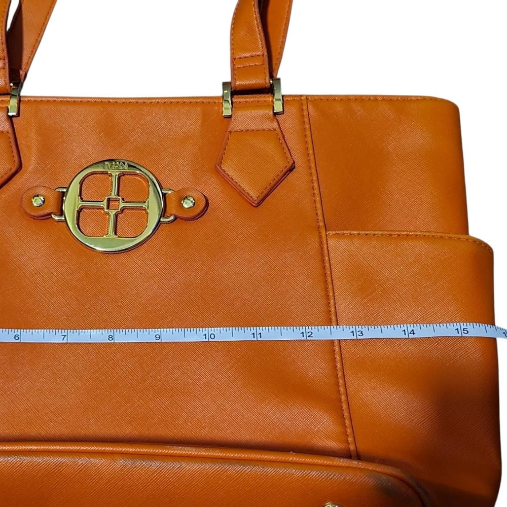 IMAN Bright Orange Tote Bag - Picture 5 of 13